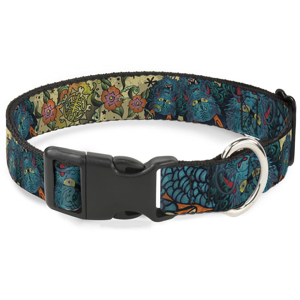 Plastic Clip Collar - Honor CLOSE-UP Tan Plastic Clip Collars Buckle-Down