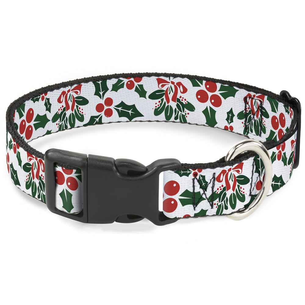 Plastic Clip Collar - Holly & Mistletoe Plastic Clip Collars Buckle-Down
