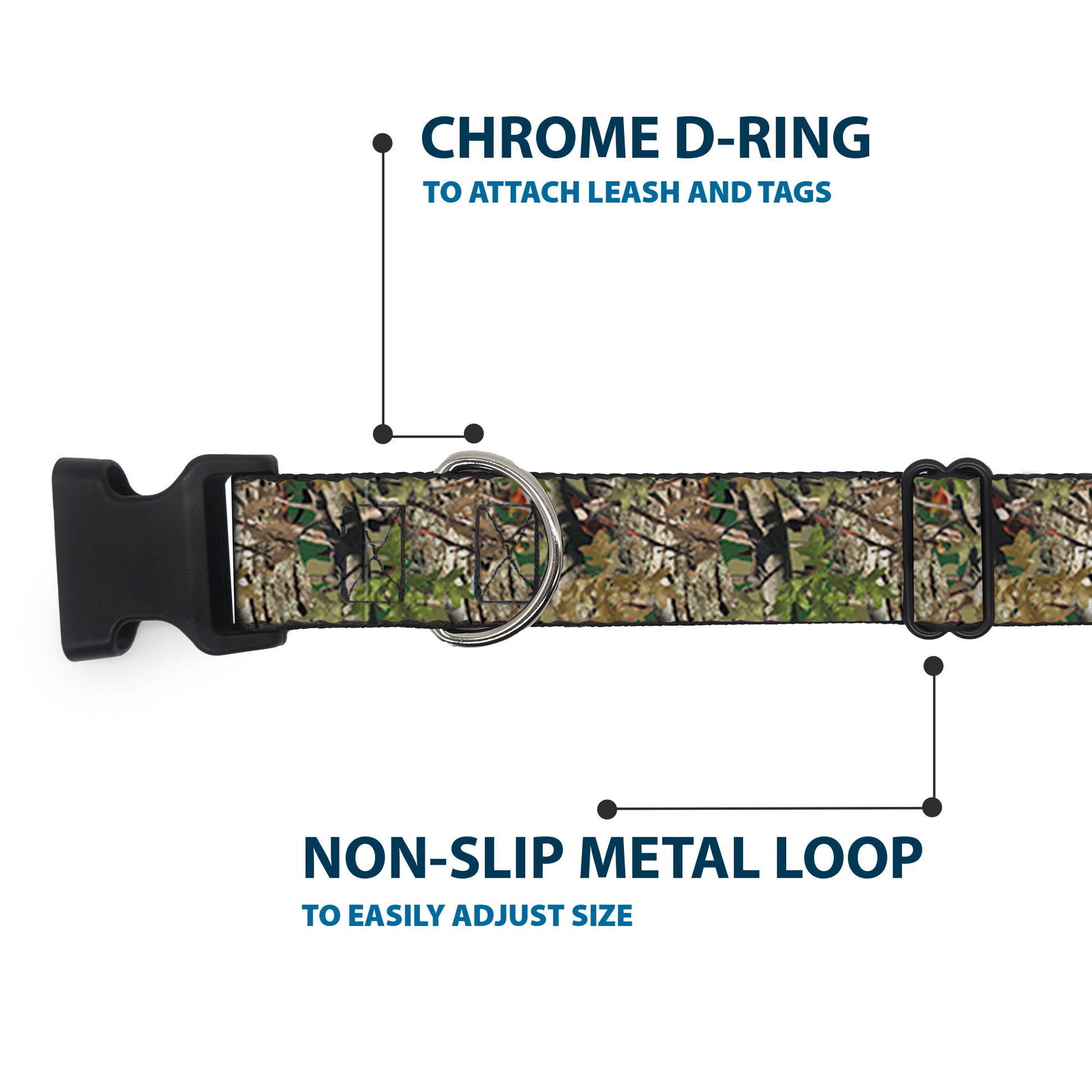Plastic Clip Collar - Hunting Camo Plastic Clip Collars Buckle-Down