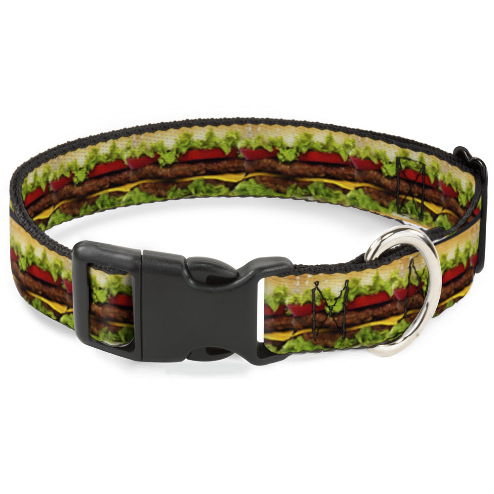 Plastic Clip Collar - Hamburger Vivid Plastic Clip Collars Buckle-Down