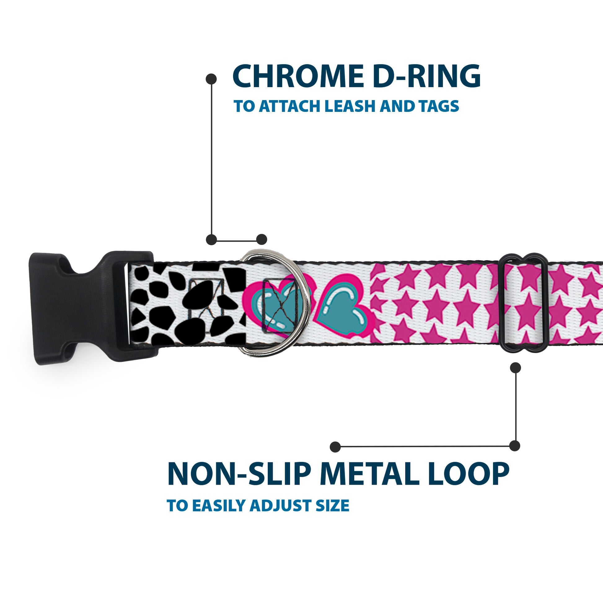 Plastic Clip Collar - Icons & Patterns 1 Plastic Clip Collars Buckle-Down