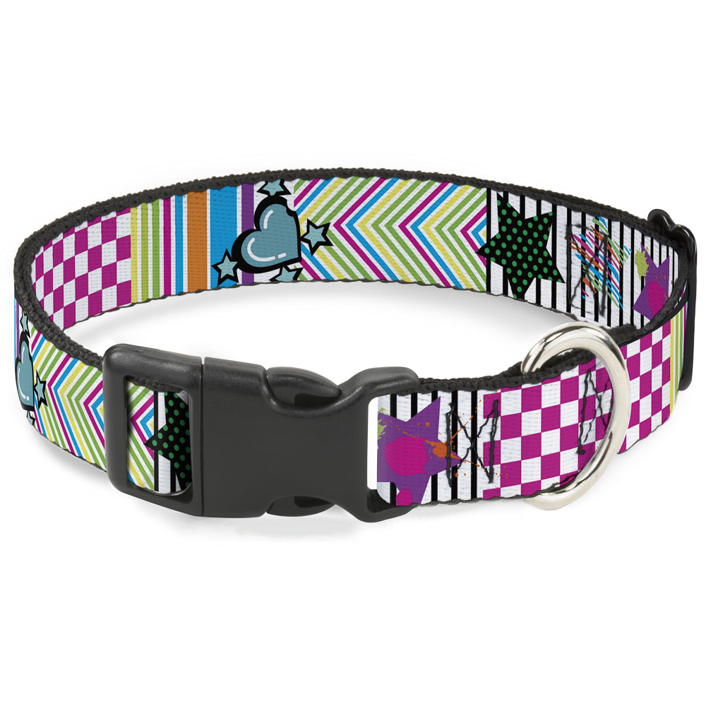 Plastic Clip Collar - Icons & Patterns 2 Plastic Clip Collars Buckle-Down