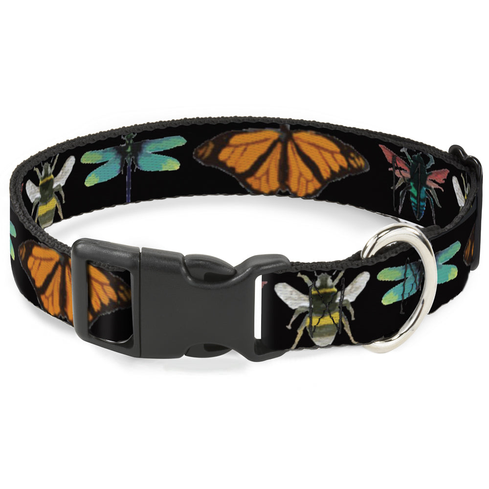 Plastic Clip Collar - Insects CLOSE-UP Black Plastic Clip Collars Buckle-Down