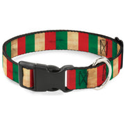 Plastic Clip Collar - Italy Flag Continuous Vintage Plastic Clip Collars Buckle-Down