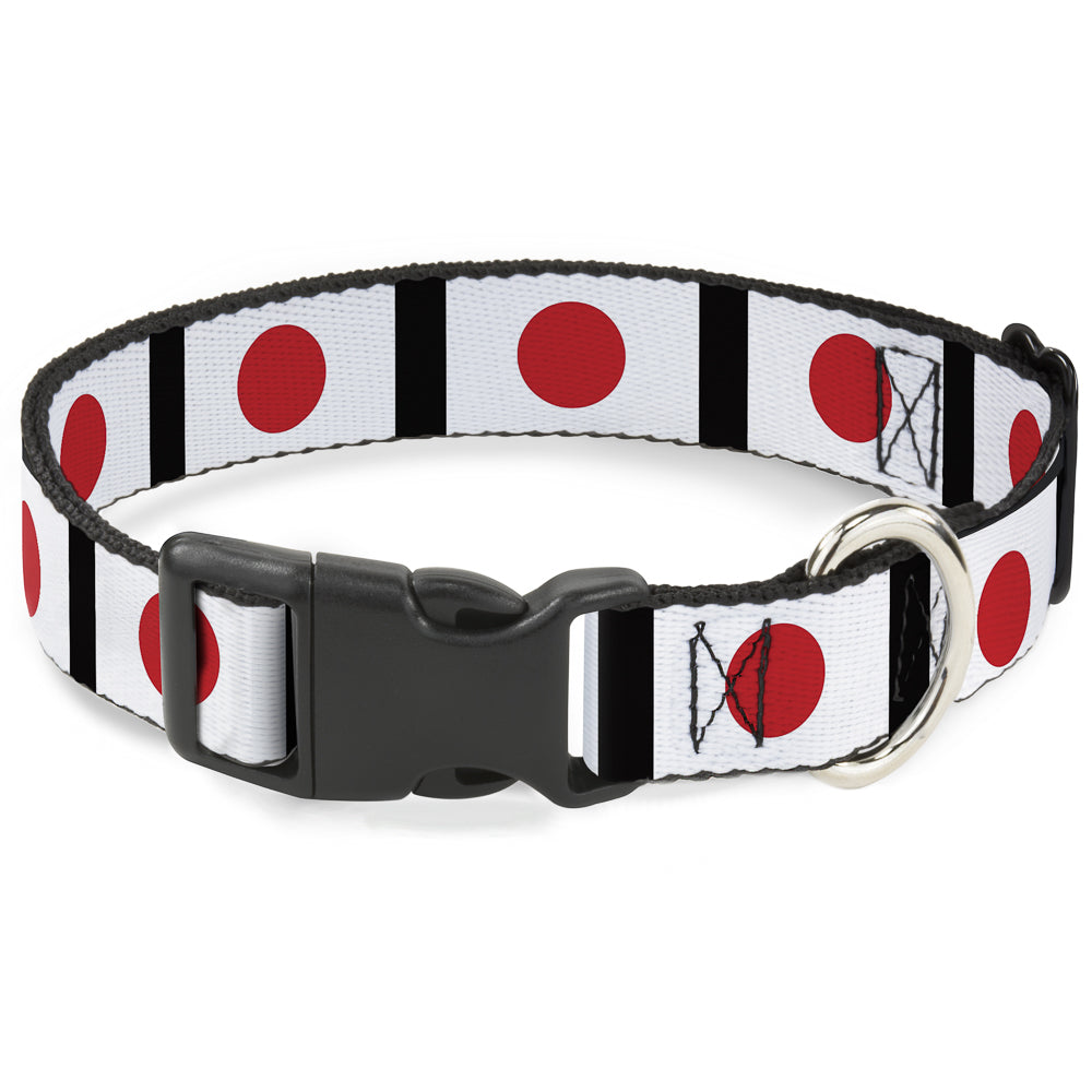 Plastic Clip Collar - Japan Flags Plastic Clip Collars Buckle-Down