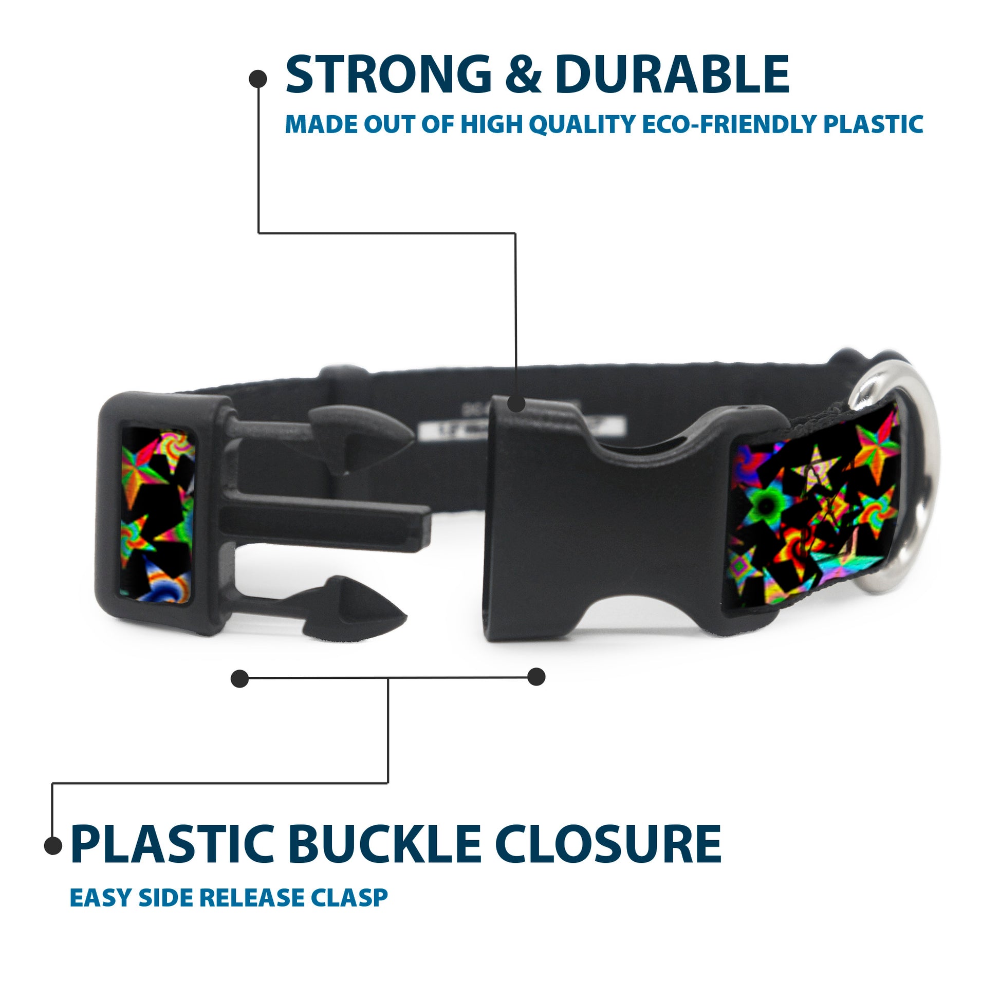 Plastic Clip Collar - Kaleidostarz Plastic Clip Collars Buckle-Down