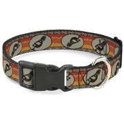 Plastic Clip Collar - Kokopelli Icon/Western Tan/Brown/Reds Plastic Clip Collars Buckle-Down
