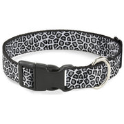 Plastic Clip Collar - Leopard White Plastic Clip Collars Buckle-Down