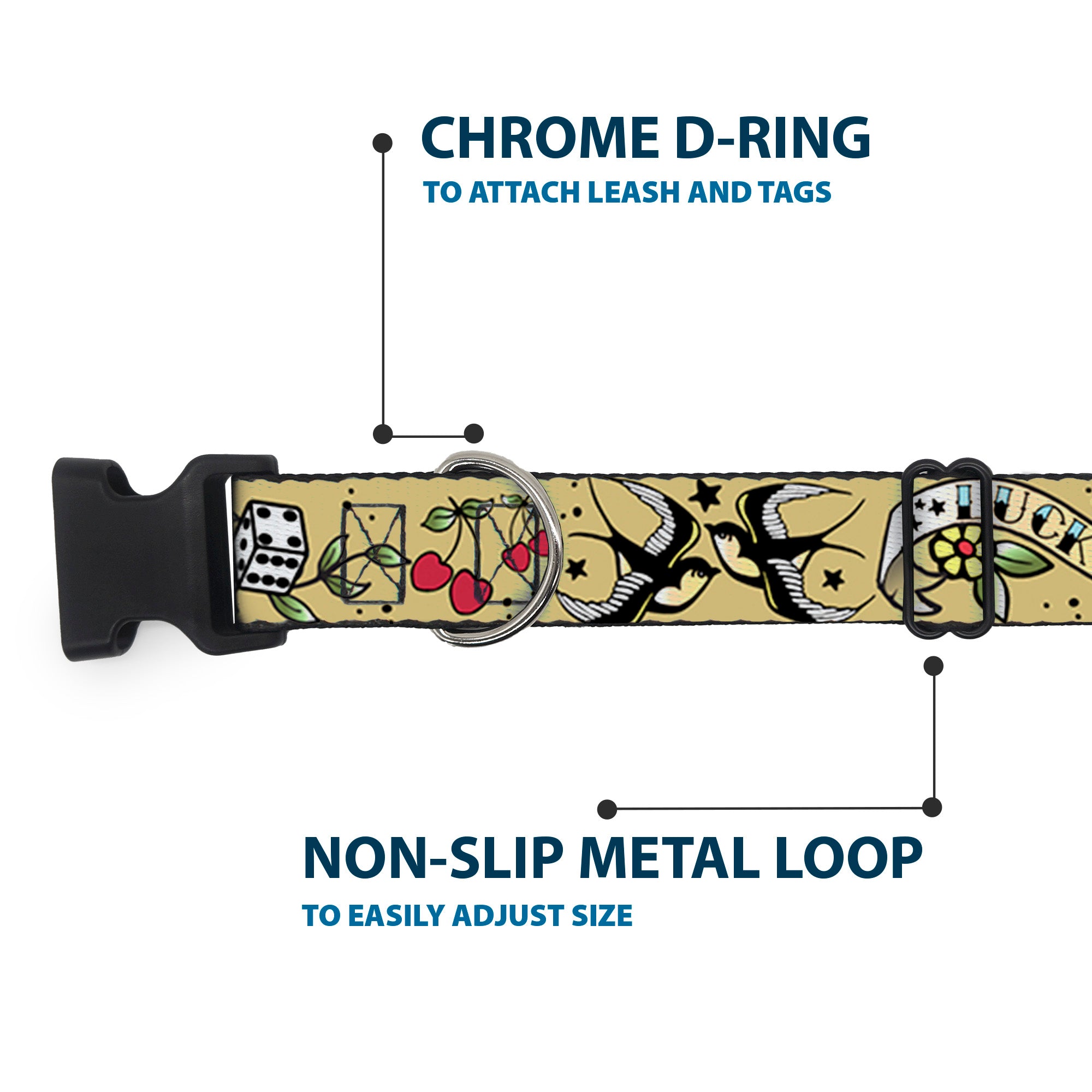 Plastic Clip Collar - Lucky Tan Plastic Clip Collars Buckle-Down