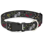 Plastic Clip Collar - Lucky CLOSE-UP Gray Plastic Clip Collars Buckle-Down