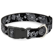 Plastic Clip Collar - Love Kills Black/White Plastic Clip Collars Buckle-Down