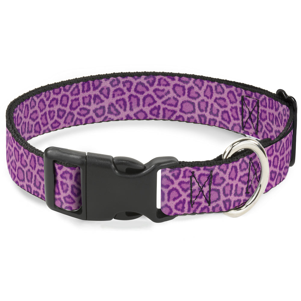 Plastic Clip Collar - Leopard Baby Pink Plastic Clip Collars Buckle-Down