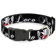 Buckle-Down Plastic Buckle Dog Collar - Loco Pro Clown Plastic Clip Collars Buckle-Down