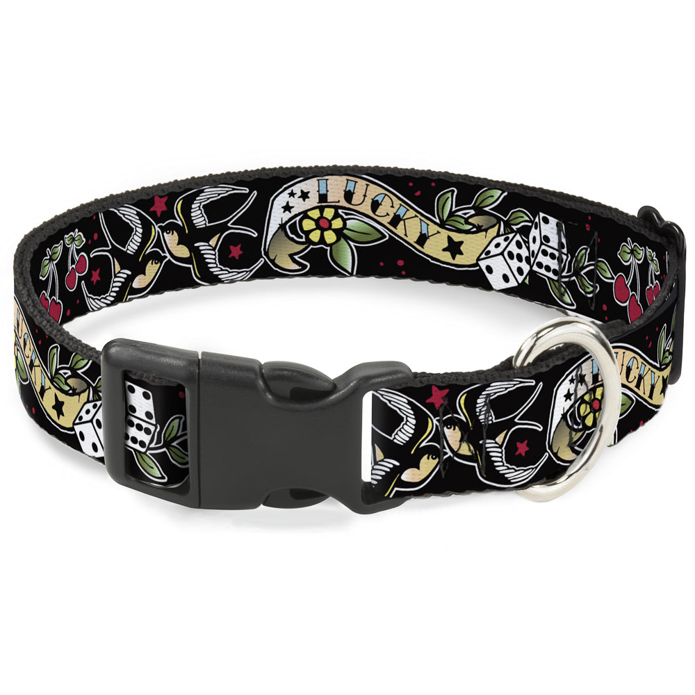 Plastic Clip Collar - Lucky Black Plastic Clip Collars Buckle-Down