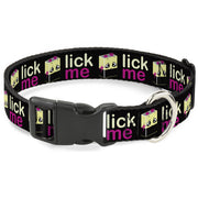 Plastic Clip Collar - LICK ME Battery Cartoon Plastic Clip Collars Buckle-Down