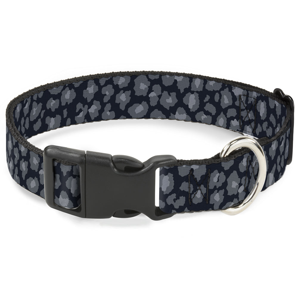Plastic Clip Collar - Leopard Grays Plastic Clip Collars Buckle-Down