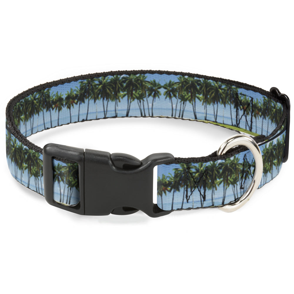 Plastic Clip Collar - Landscape Beach Palm Trees Plastic Clip Collars Buckle-Down