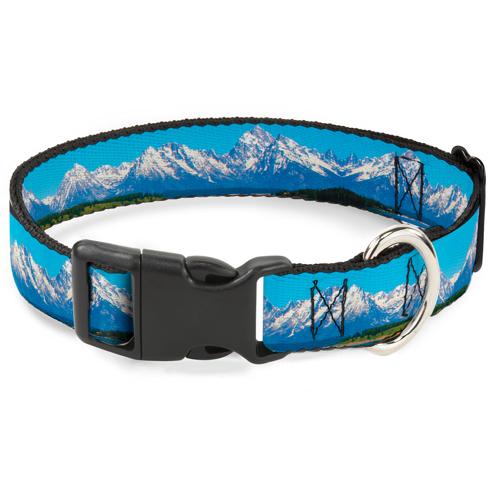 Plastic Clip Collar - Landscape Snowy Mountains Plastic Clip Collars Buckle-Down