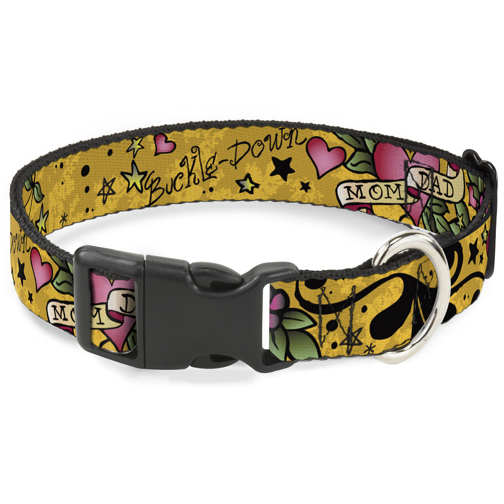 Plastic Clip Collar - Mom & Dad Yellow Plastic Clip Collars Buckle-Down