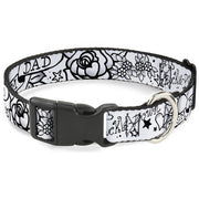 Plastic Clip Collar - Mom & Dad Black/White Plastic Clip Collars Buckle-Down