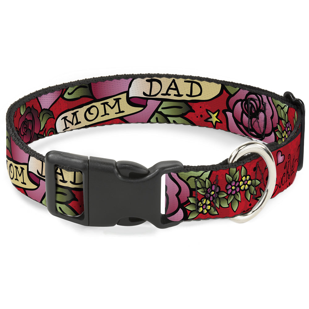 Plastic Clip Collar - Mom & Dad Red Plastic Clip Collars Buckle-Down