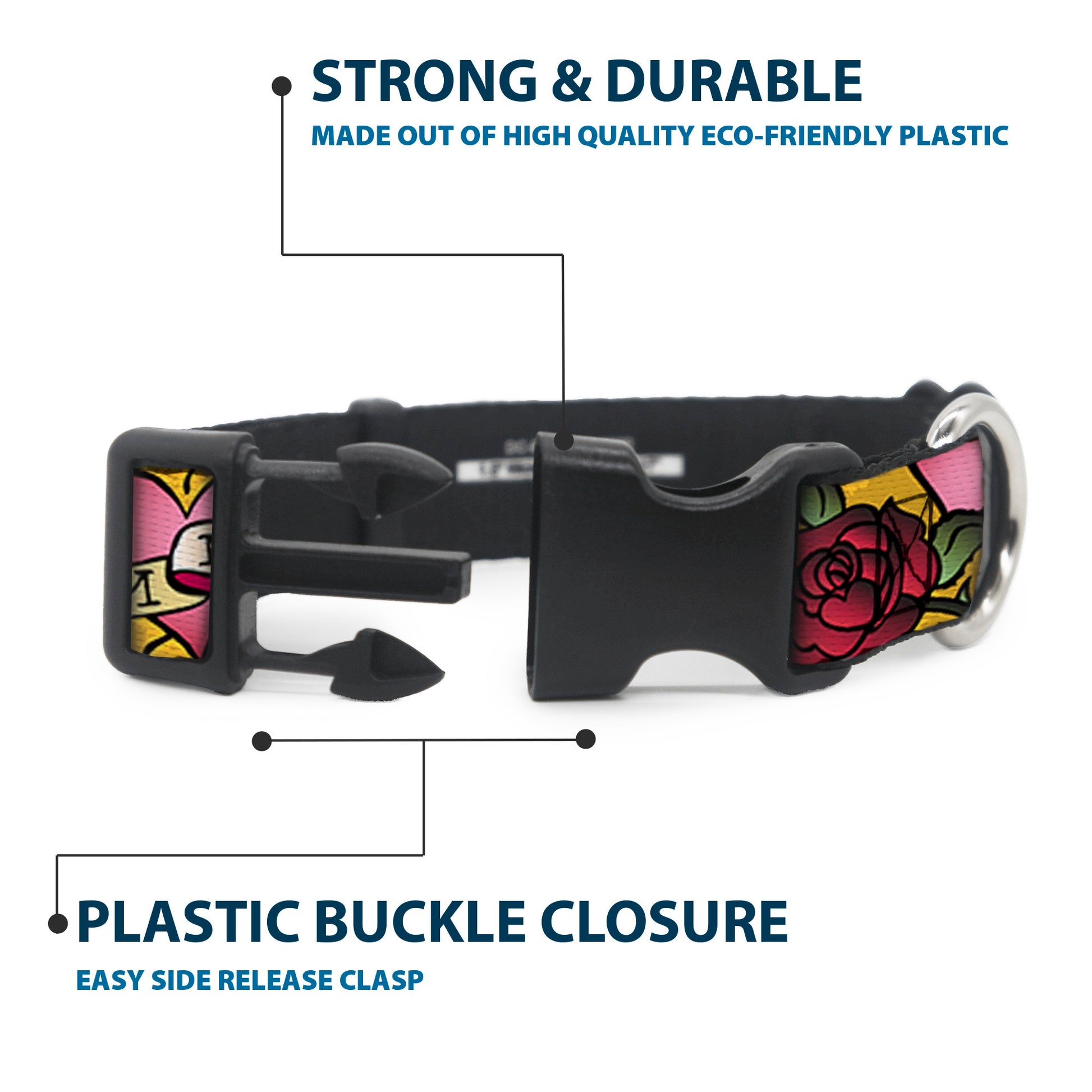 Plastic Clip Collar - Mom & Mom Yellow Plastic Clip Collars Buckle-Down