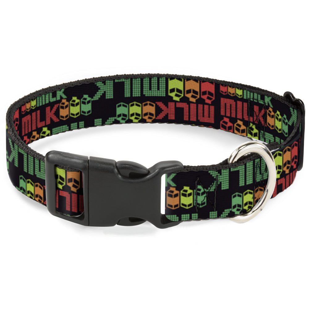 Plastic Clip Collar - MILK/Cartoons Black/Multi Color Plastic Clip Collars Buckle-Down