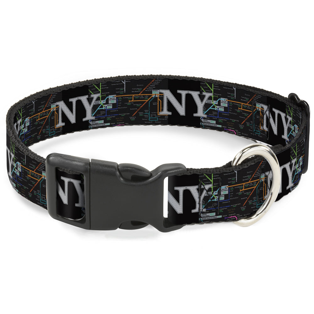 Plastic Clip Collar - New York Subway Plastic Clip Collars Buckle-Down