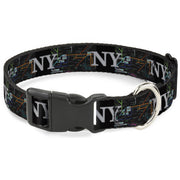 Plastic Clip Collar - New York Subway Plastic Clip Collars Buckle-Down