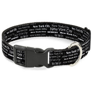 Plastic Clip Collar - New York City Black/White Plastic Clip Collars Buckle-Down