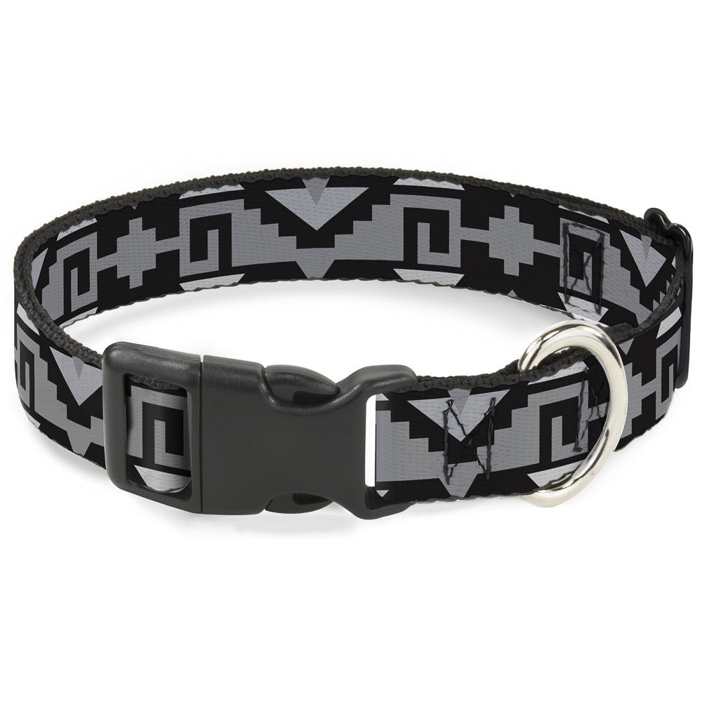 Plastic Clip Collar - Navajo2 Black/Gray Plastic Clip Collars Buckle-Down