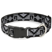 Plastic Clip Collar - Navajo2 Black/Gray Plastic Clip Collars Buckle-Down