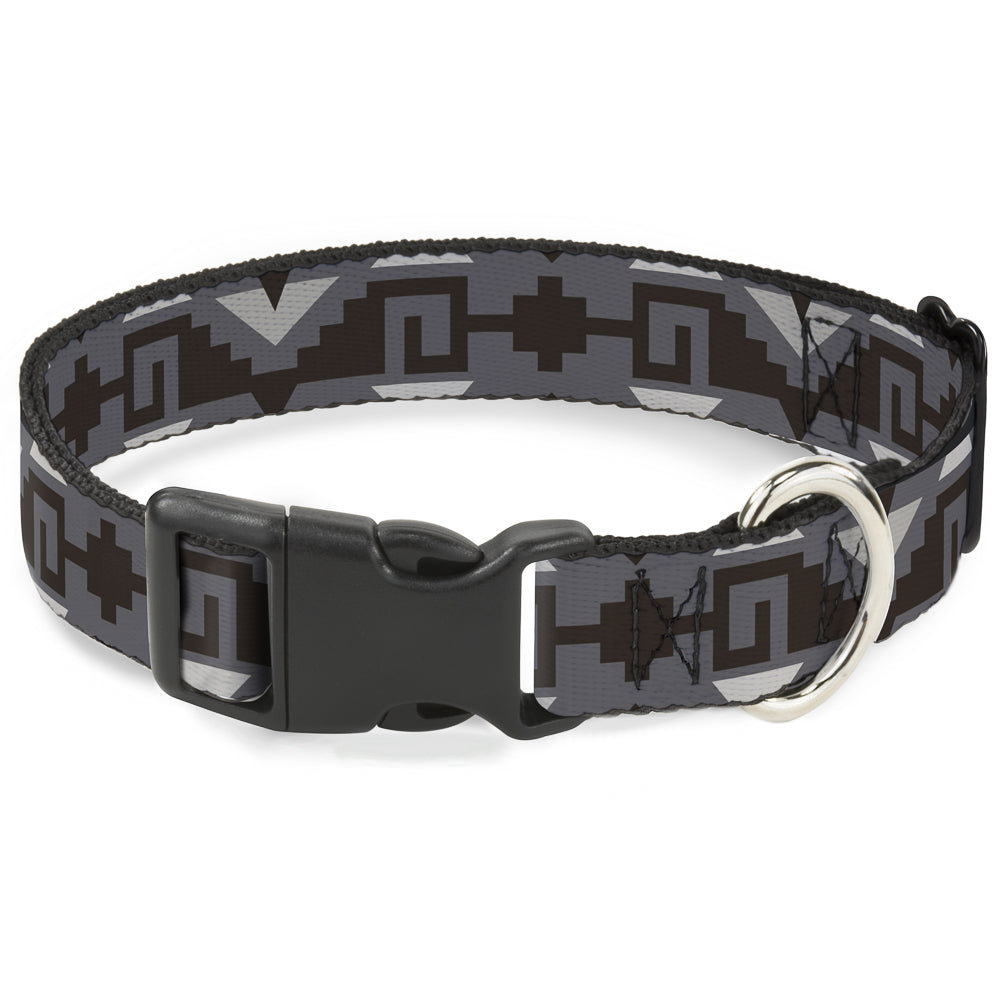 Plastic Clip Collar - Navajo2 Grays Plastic Clip Collars Buckle-Down