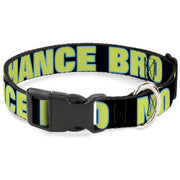 Plastic Clip Collar - NO CHANCE BRO Black/Turquoise/Green Plastic Clip Collars Buckle-Down