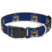 Plastic Clip Collar - New York Flag Continuous Plastic Clip Collars Buckle-Down