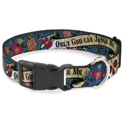 Plastic Clip Collar - Only God Can Judge Me Blue Plastic Clip Collars Buckle-Down