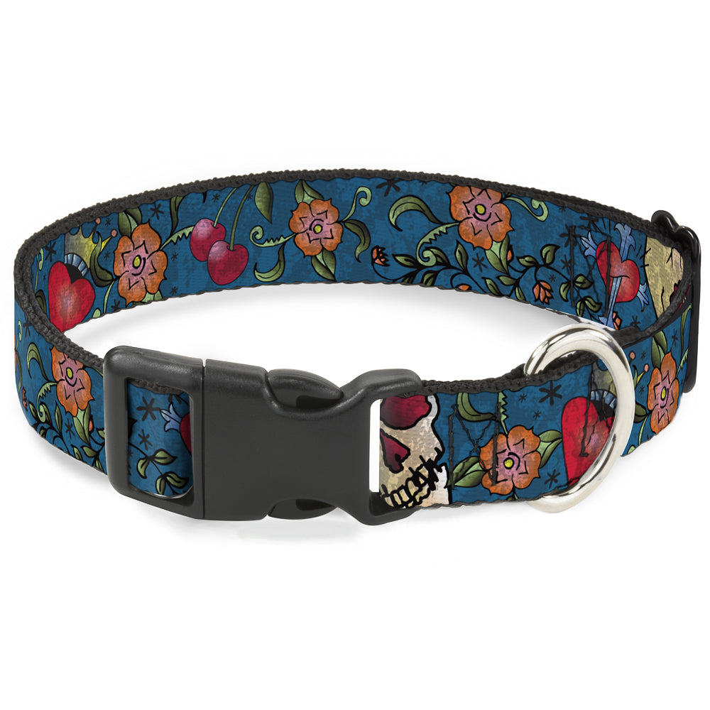 Plastic Clip Collar - Only God Can Judge Me CLOSE-UP Blue Plastic Clip Collars Buckle-Down