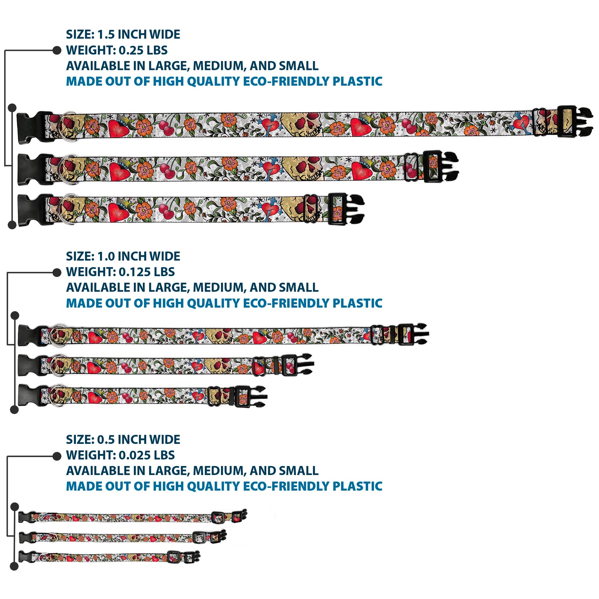 Plastic Clip Collar - Only God Can Judge Me CLOSE-UP White Plastic Clip Collars Buckle-Down