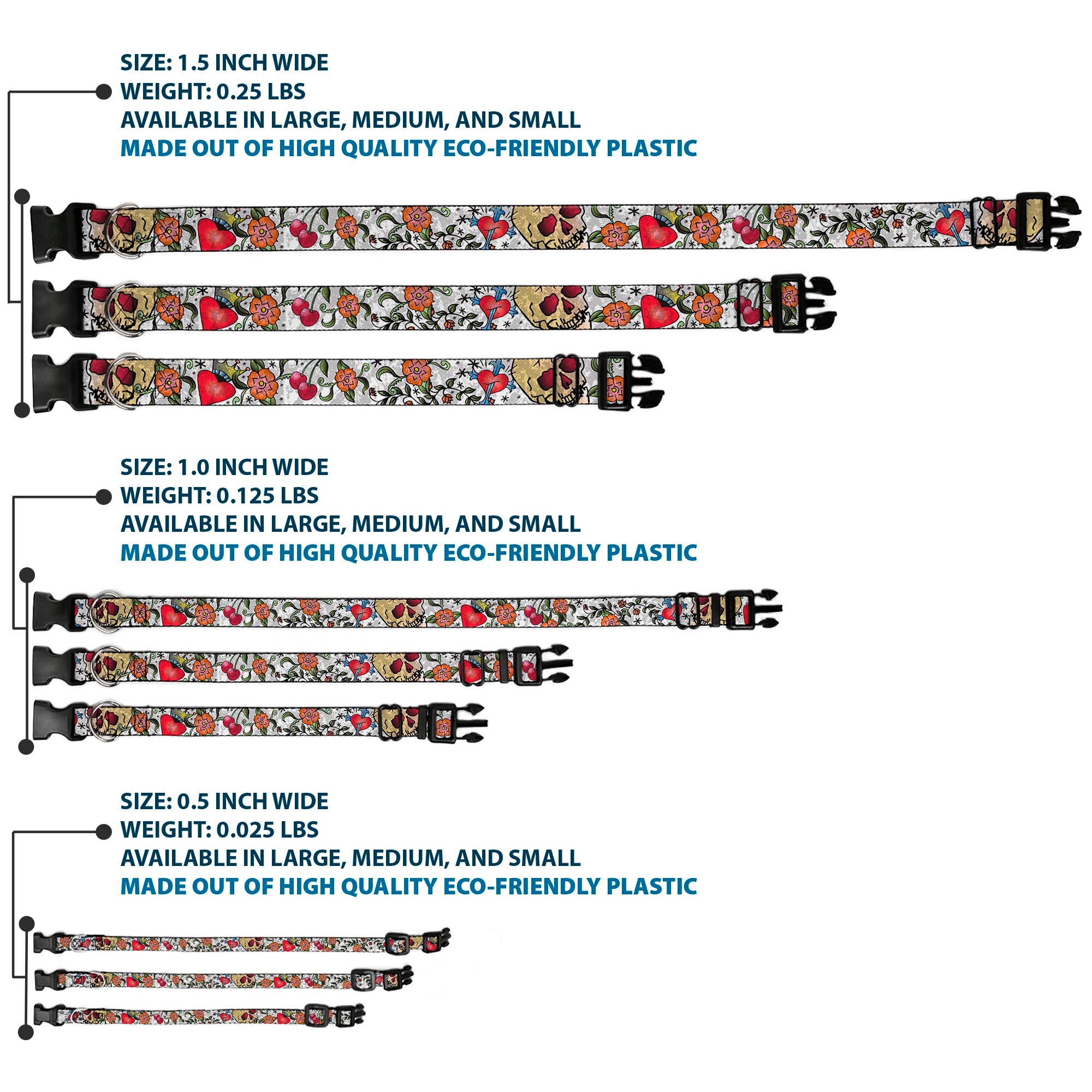 Plastic Clip Collar - Only God Can Judge Me CLOSE-UP White Plastic Clip Collars Buckle-Down