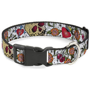 Plastic Clip Collar - Only God Can Judge Me CLOSE-UP White Plastic Clip Collars Buckle-Down