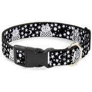 Plastic Clip Collar - Owls Black/White3 Plastic Clip Collars Buckle-Down
