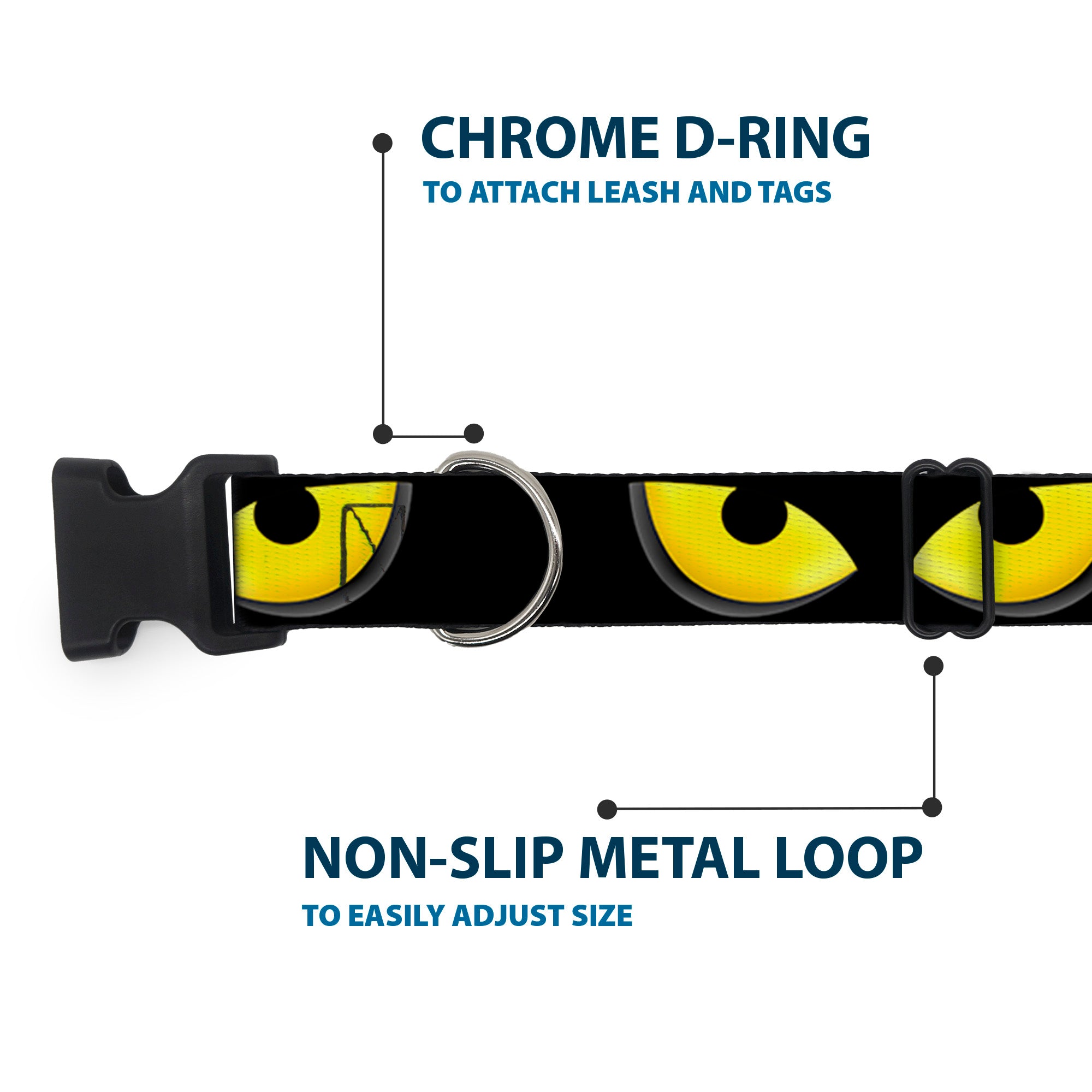 Plastic Clip Collar - Owl Eyes 1 Plastic Clip Collars Buckle-Down