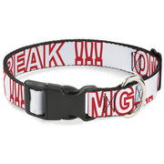 Plastic Clip Collar - OMGâ€¦GIVE ME A BREAK!!! White/Red Plastic Clip Collars Buckle-Down