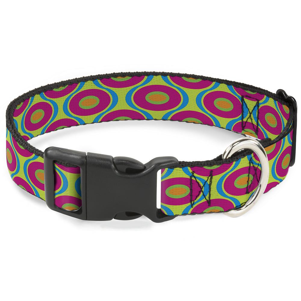 Plastic Clip Collar - Ogee Lime/Blue/Fuchsia/Orange Plastic Clip Collars Buckle-Down