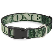 Plastic Clip Collar - One Dollar Bill Eye of Providence/Bald Eagle CLOSE-UP Plastic Clip Collars Buckle-Down