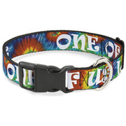 Buckle-Down Plastic Buckle Dog Collar - ONE OF US LIKES GRASS/Tie Dye Multi Color/White Plastic Clip Collars Buckle-Down