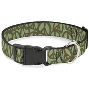 Plastic Clip Collar - Peace Sage/Olive Plastic Clip Collars Buckle-Down