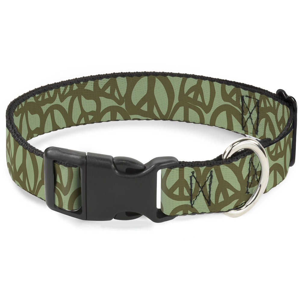 Plastic Clip Collar - Peace Sage/Olive Plastic Clip Collars Buckle-Down