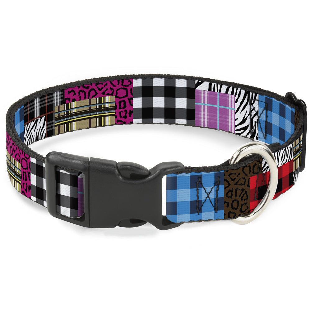 Plastic Clip Collar - Plaid & Animal Skins Plastic Clip Collars Buckle-Down