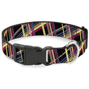 Plastic Clip Collar - Plaid Black/Yellow/Red/Blue/Orange Plastic Clip Collars Buckle-Down